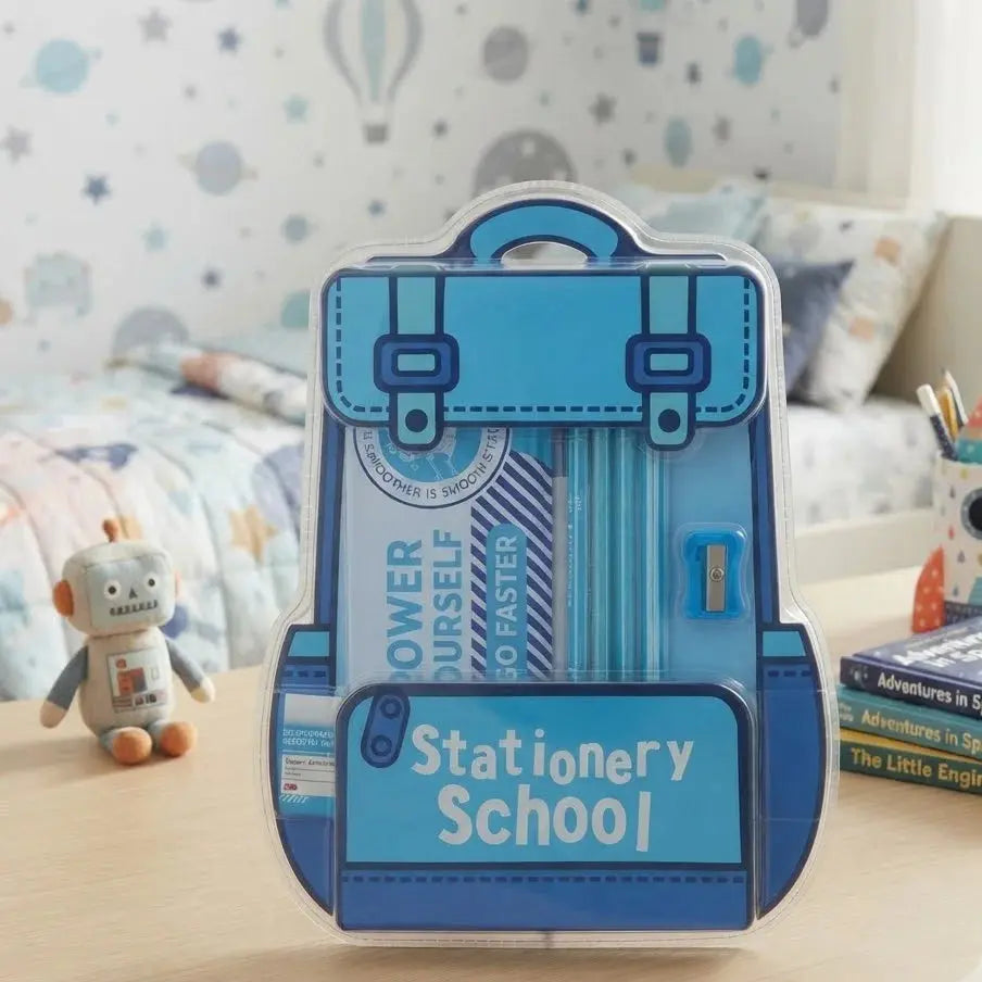 Kids Stationery School Set-School Supplies with Pencil, Sharpener & Eraser Scrollcart Qatar 