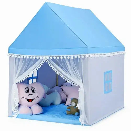 Kids Wooden Frame Playhouse Tent - Large Fairy Castle Play Tent Scrollcart Qatar 
