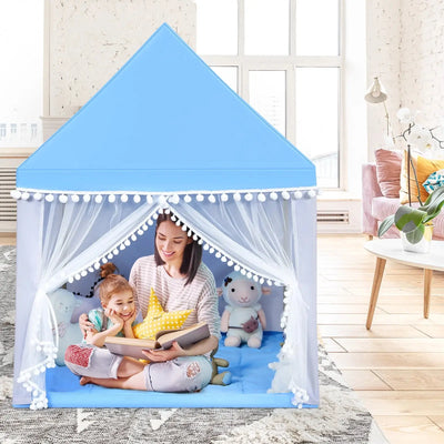 Kids Wooden Frame Playhouse Tent - Large Fairy Castle Play Tent Scrollcart Qatar 