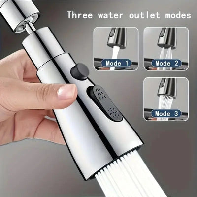 Kitchen Faucet Extender with 3 Water Modes-360° Rotation