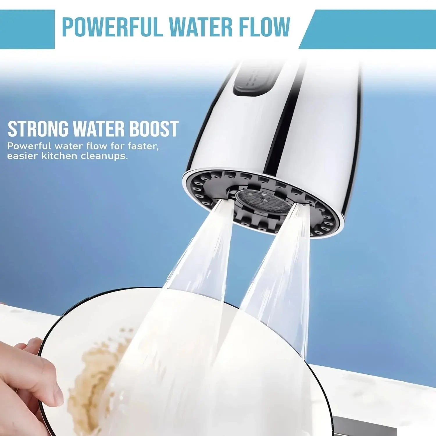 Kitchen Faucet Extender with 3 Water Modes-360° Rotation
