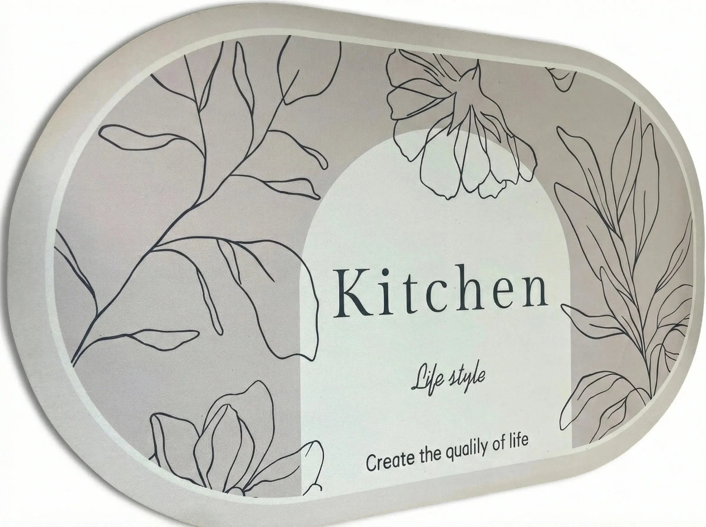 Kitchen Mat: Quick Drying Water Absorbent Nordic Style Mat for Kitchen Scrollcart Qatar 