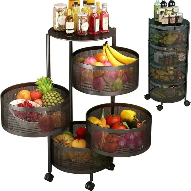 Kitchen Storage Rack - 4 tier with White Background