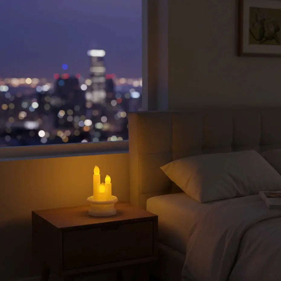 LED Off-White Flameless Candle Set Price Doha Qatar