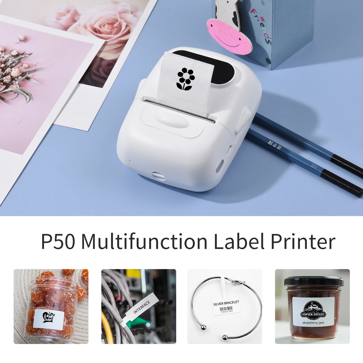 Buy p50 Portable Pocket Label Mini Printer Machine Qatar