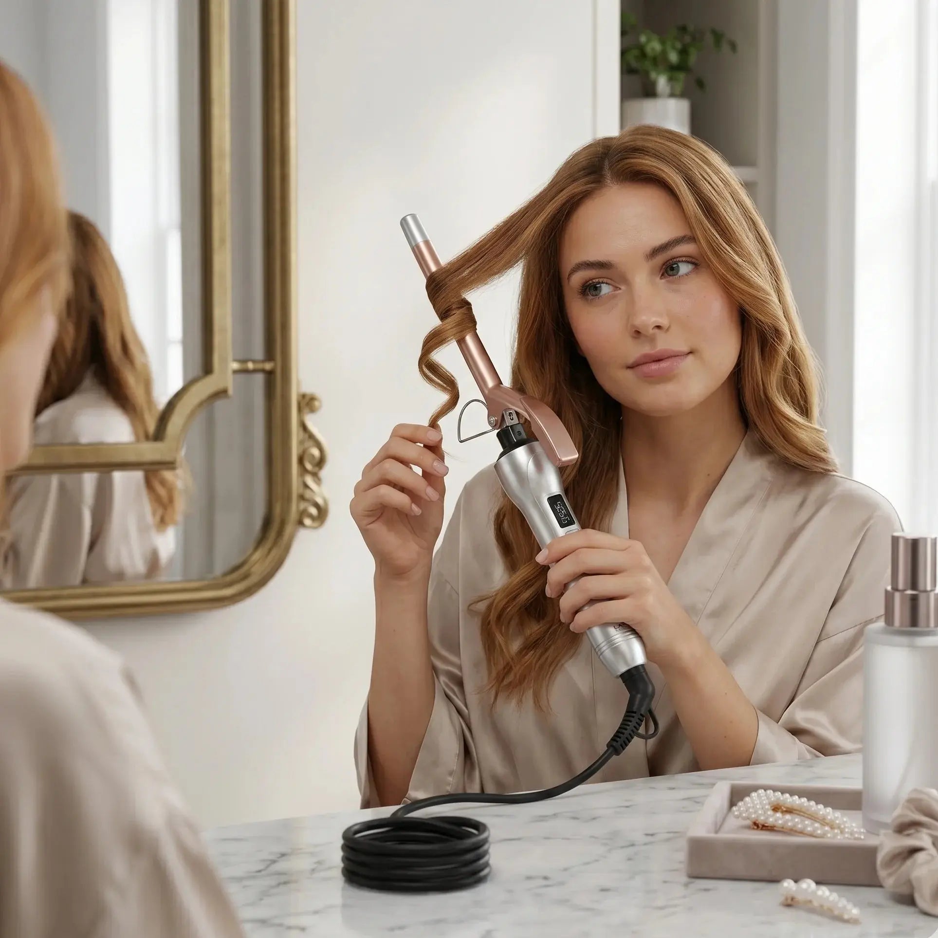 Laichy L-338 Sheglam One-Touch Automatic Ceramic Hair Curler Scrollcart Qatar 