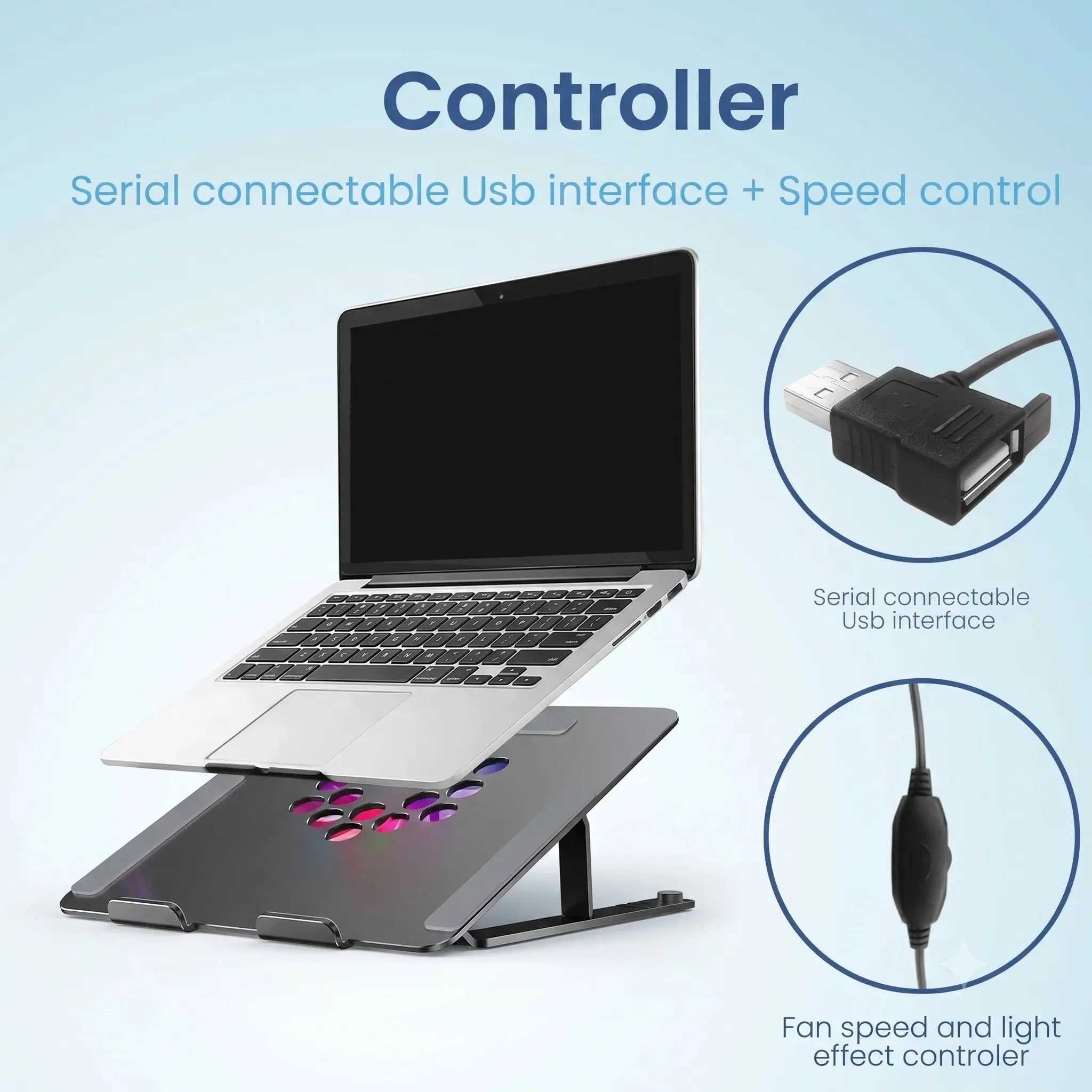 Laptop Cooling Pad RGB Fan for 17 Inch Laptops Qatar