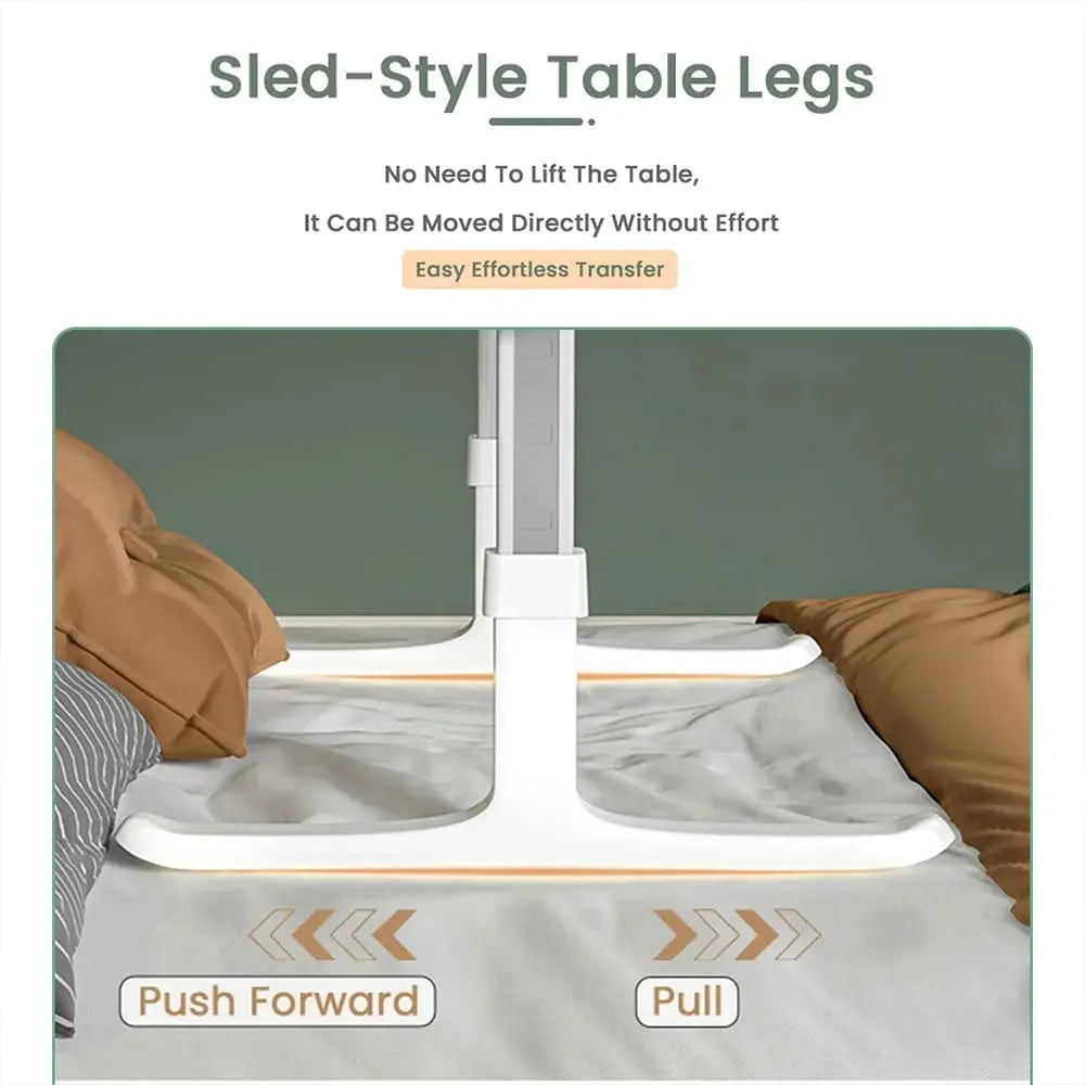 Adjustable Laptop Table Stand with Drawer – Foldable Bed Desk with USB Port Scrollcart Qatar 