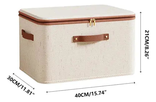 Large Capacity Foldable Clothes Storage Box with Zipper & Lids Scrollcart Qatar 