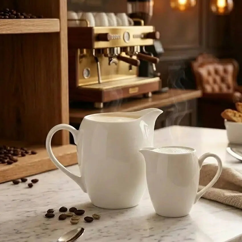Large Ceramic Creamer – Round Coffee & Tea Creamer for Table Setting Scrollcart Qatar 