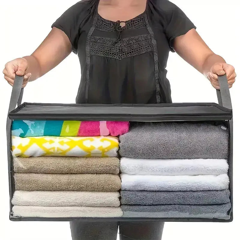 Large Capacity Cloth Bag - A women Holding a Bag