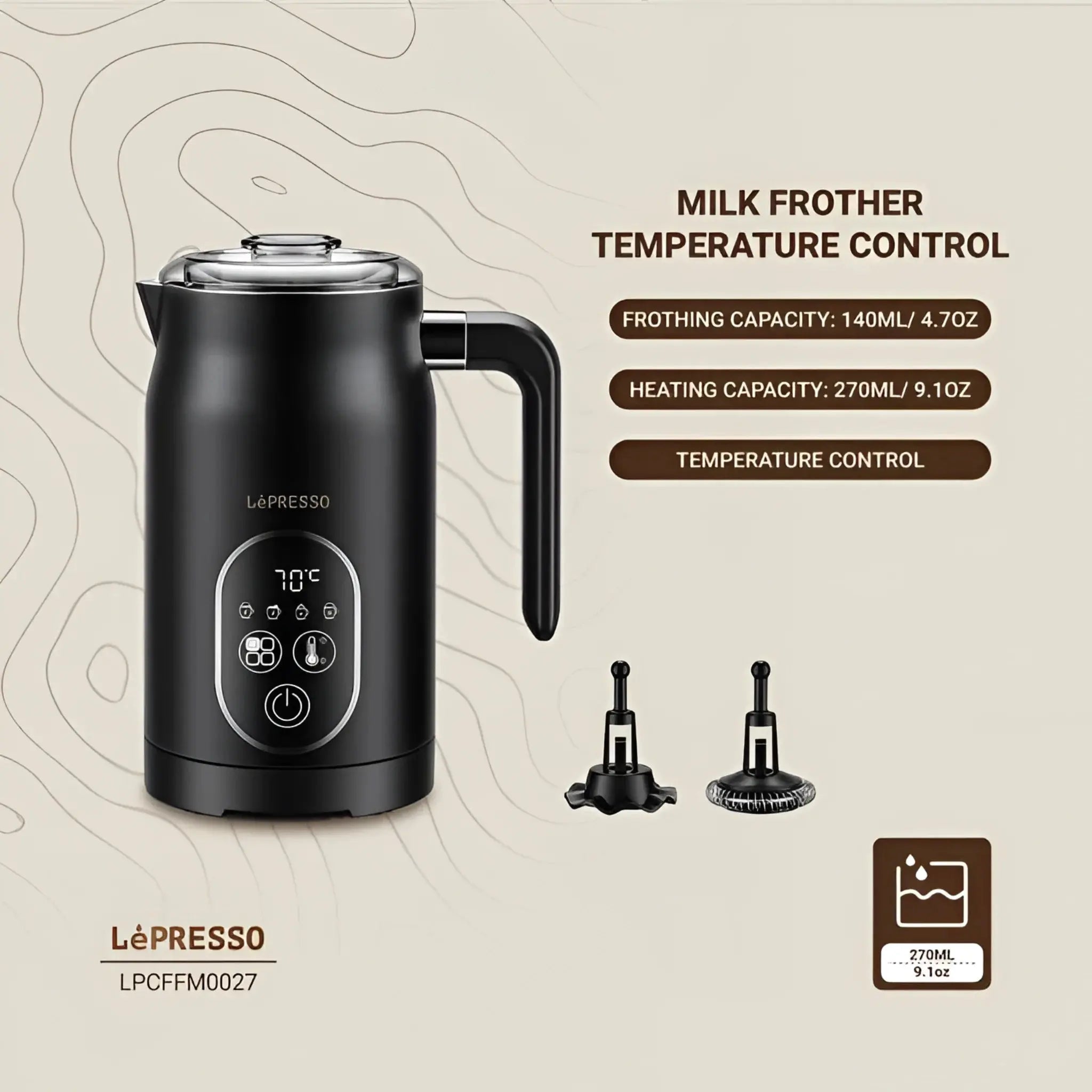 LePresso Four Froth Milk Frother | Hot & Cold Foam Qatar