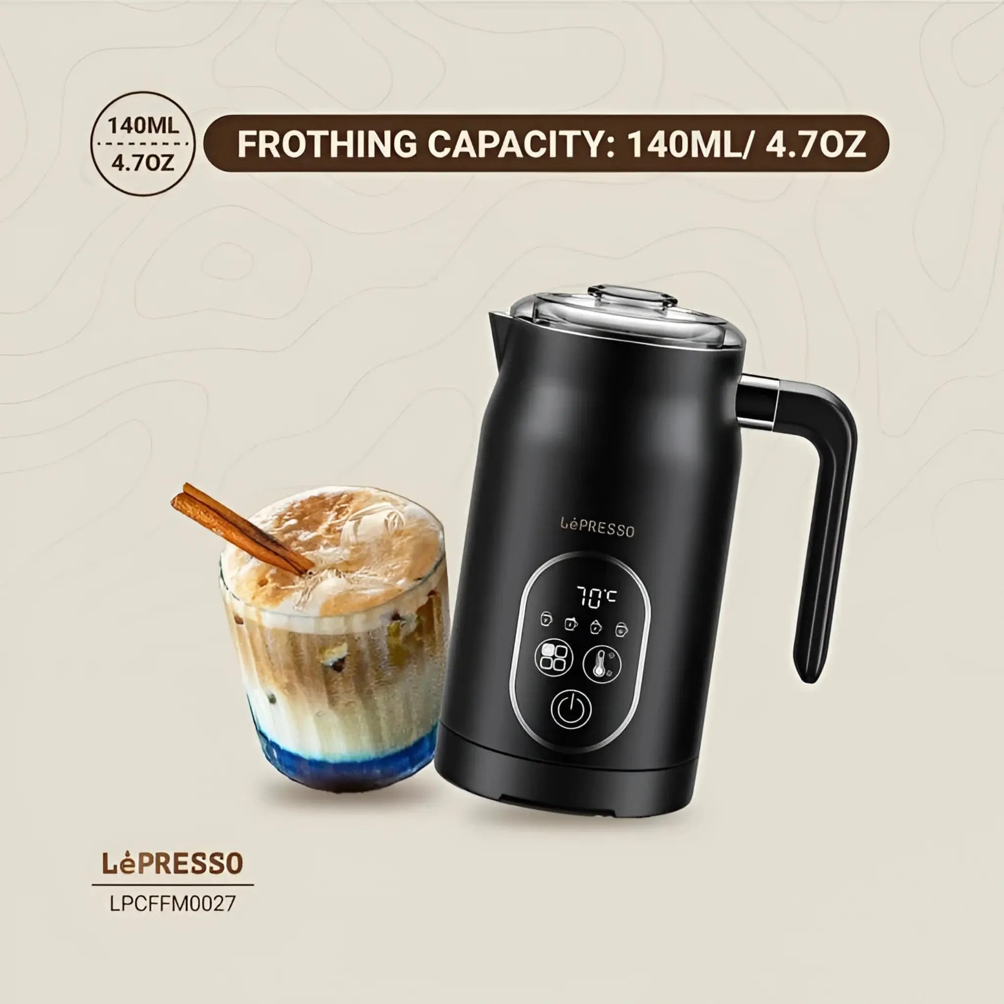 LePresso Four Froth Milk Frother | Hot & Cold Foam Qatar