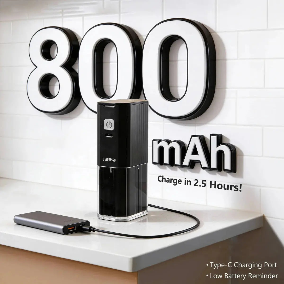 LePresso JetGrind Rechargeable Coffee Grinder Doha Qatar