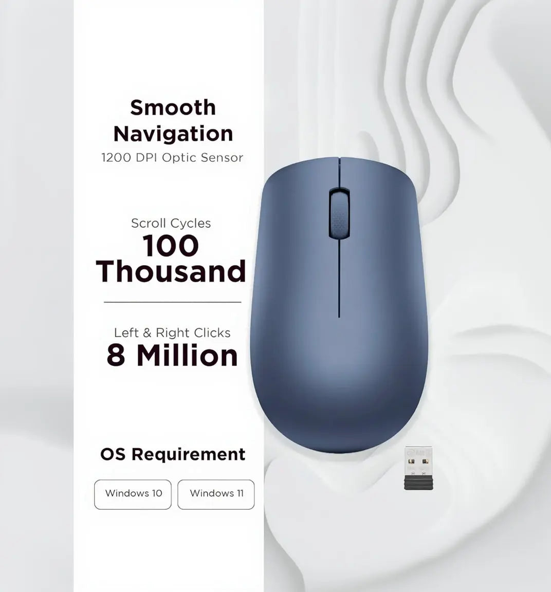 Lenovo 530 Wireless Mouse -Abyss Blue Masa souq 