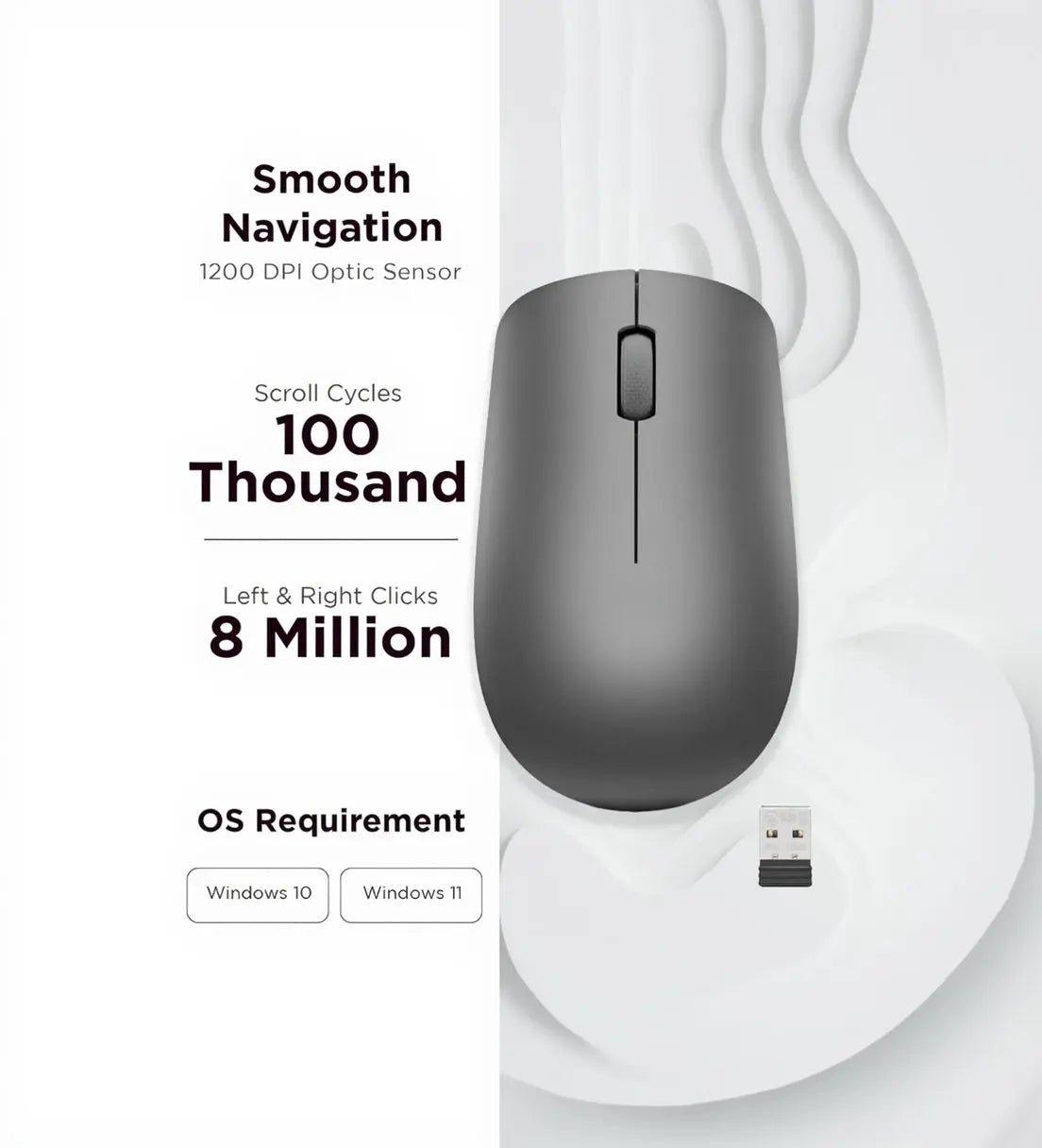 Lenovo 540 USB-C Wireless Compact Mouse Doha Qatar