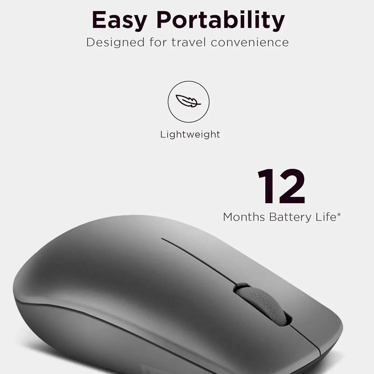 Lenovo 540 USB-C Wireless Compact Mouse -Storm Grey Masa souq 