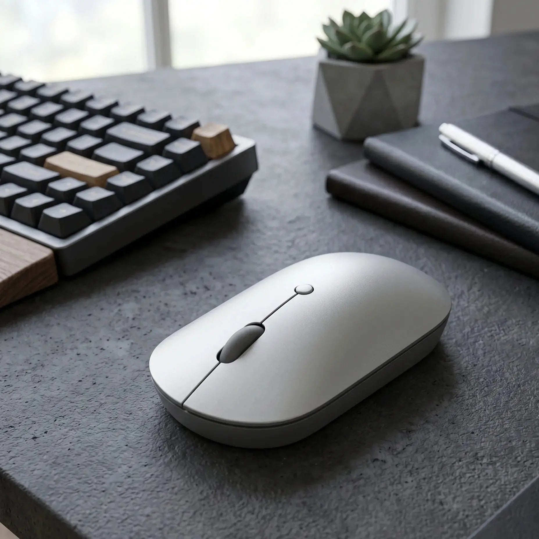 Lenovo 600 Bluetooth Silent Mouse - Grey Price Doha Qatar