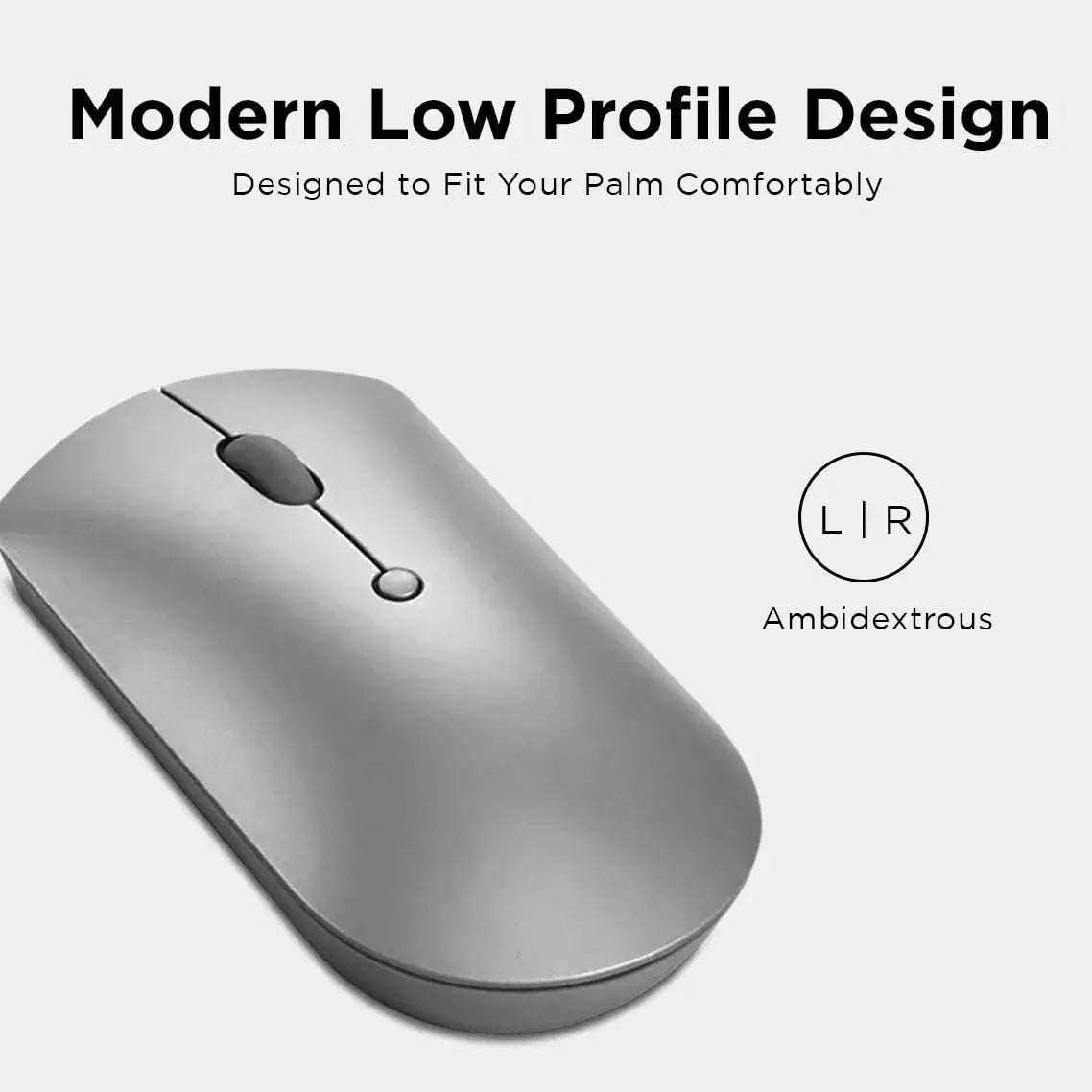 Lenovo 600 Bluetooth Silent Mouse - Grey Price Doha Qatar