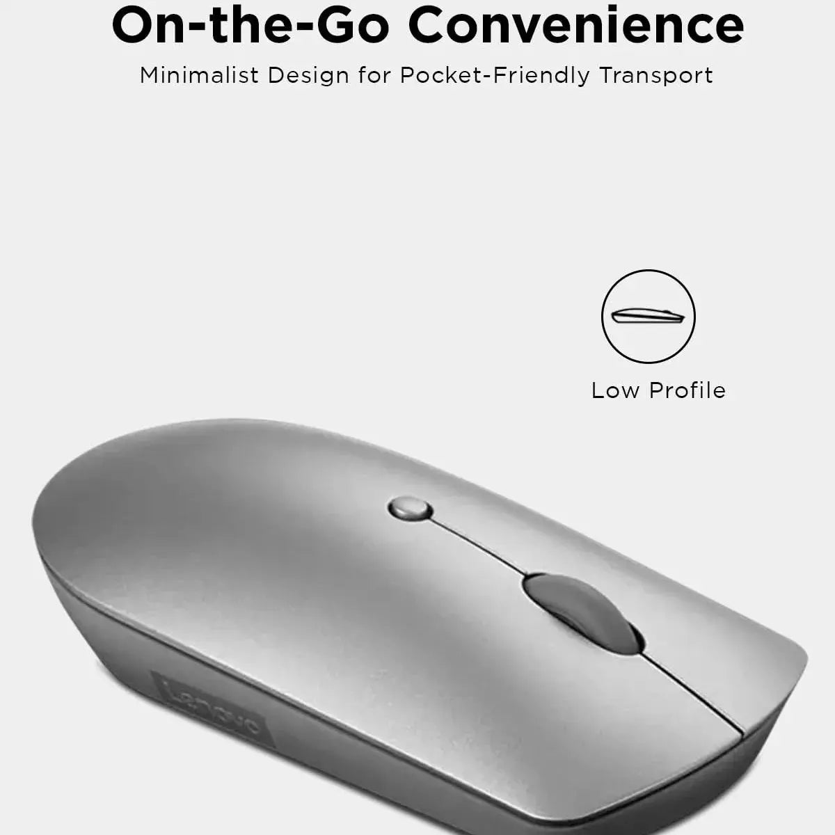 Lenovo 600 Bluetooth Silent Mouse - Grey Price Doha Qatar
