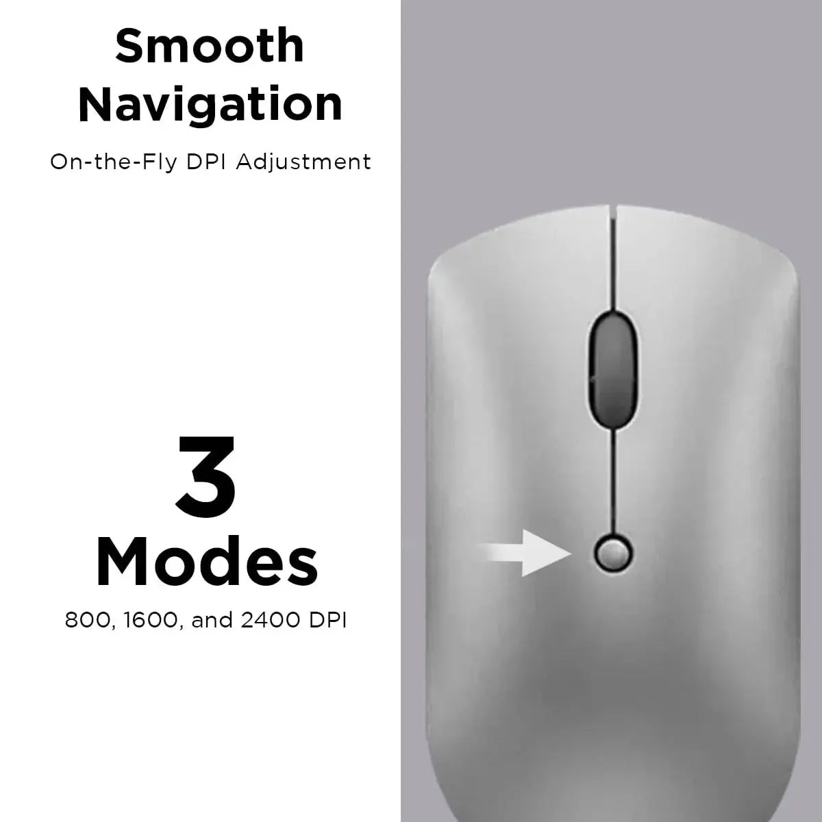Lenovo 600 Bluetooth Silent Mouse - Grey Price Doha Qatar