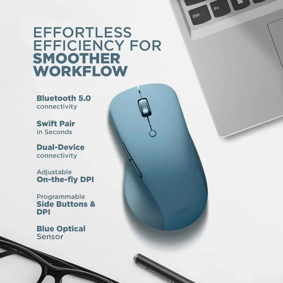 Lenovo Yoga Pro Mouse - Tidal Teal Price Doha Qatar