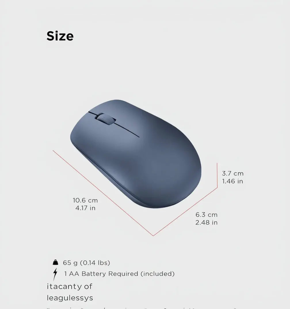 Lenovo 530 Wireless Mouse - Abyss Blue Doha Qatar