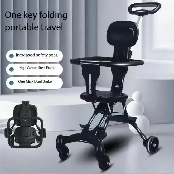 Lightweight Foldable Baby Stroller for Travel – Cabin-Friendly Trolley Pram (Up to 4 Years) United 