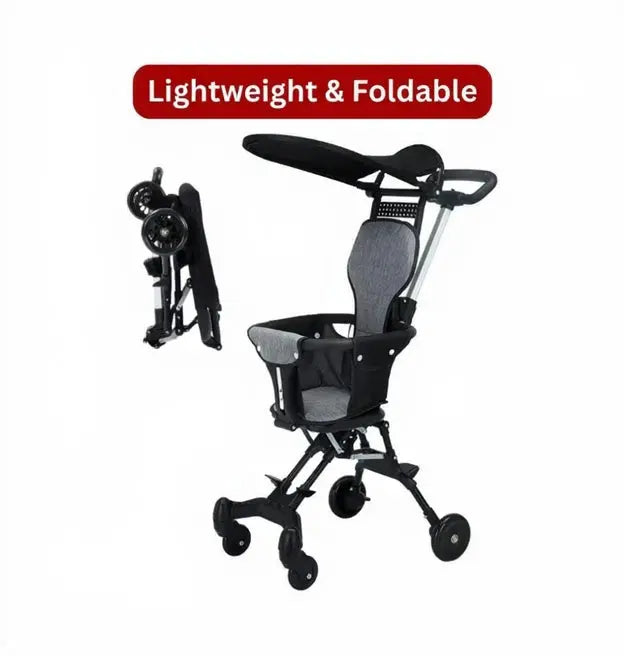 Lightweight Foldable Baby Stroller for Travel – Cabin-Friendly Trolley Pram (Up to 4 Years) United 