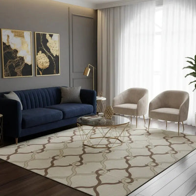 carpet mat placed under sofa in modern living room