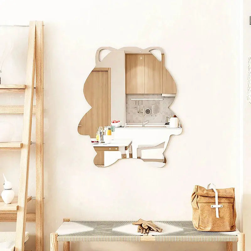 Living Room Self-Adhesive Acrylic Wall Mirror | Frameless Decorative Vanity Mirror Scrollcart Qatar  Scrollcart Qatar