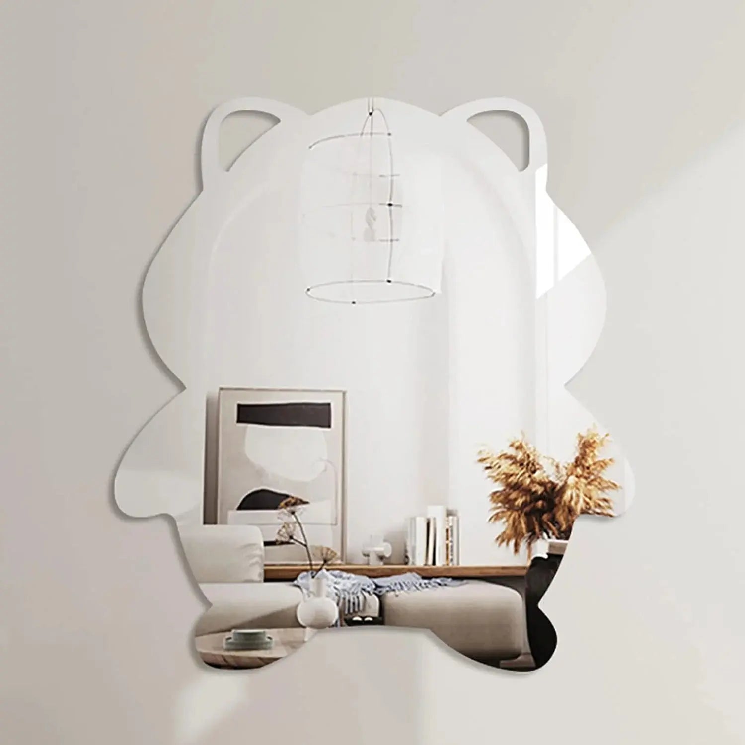 Living Room Self-Adhesive Acrylic Wall Mirror | Frameless Decorative Vanity Mirror Scrollcart Qatar  Scrollcart Qatar