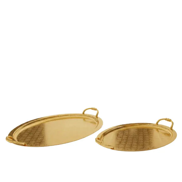 Luxurious Gold-Colored Serving Tray Set Price Doha Qatar
