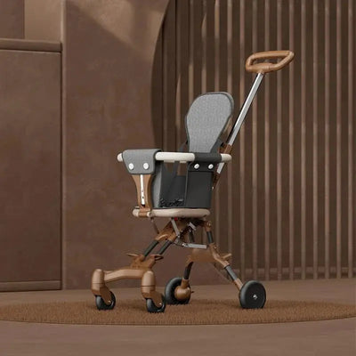 Luxury 3-in-1 Baby Stroller – Lightweight Foldable Two-Way Toddler Stroller with Safety Harness Scrollcart Qatar 