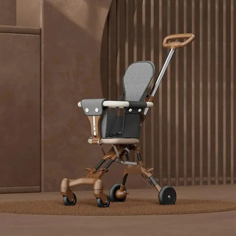 Luxury 3-in-1 Baby Stroller – Lightweight Foldable Two-Way Toddler Stroller with Safety Harness Scrollcart Qatar 