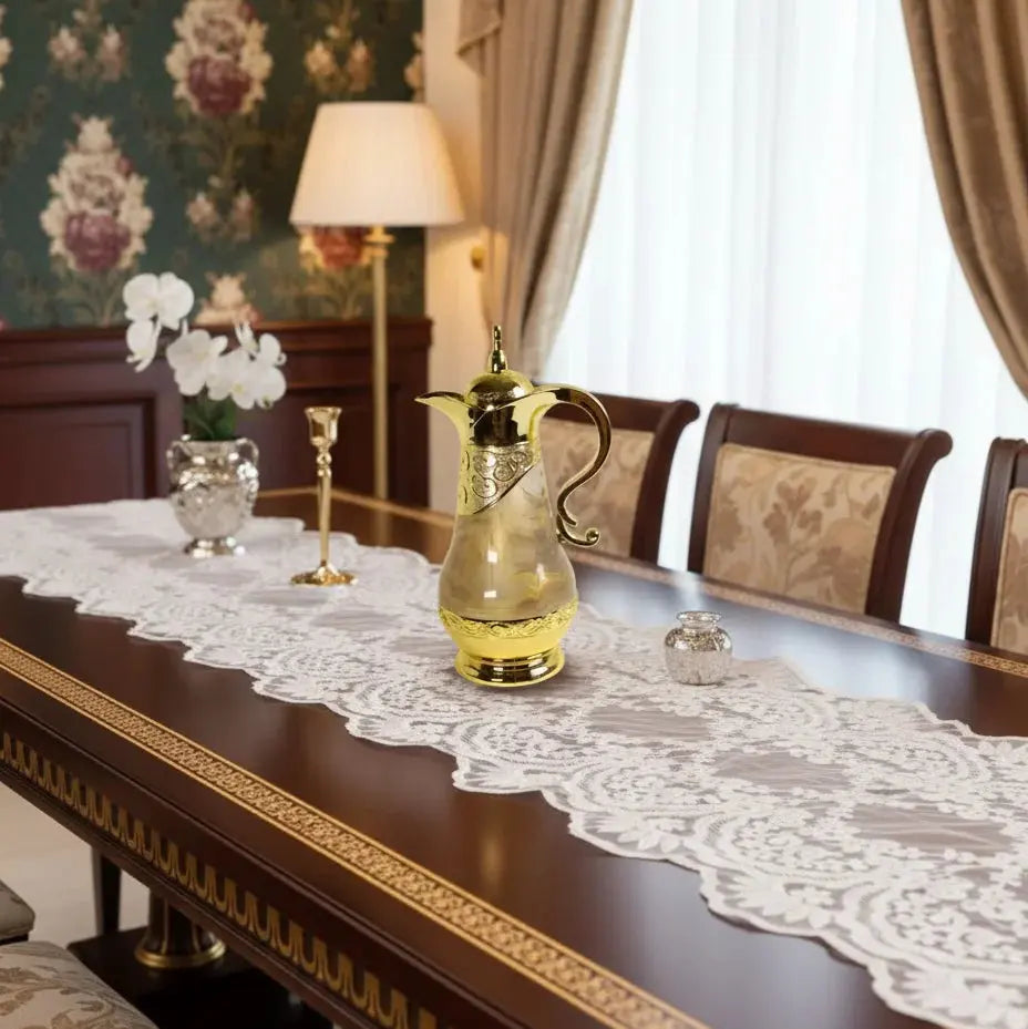 Luxury Marble & Gold Vacuum Flask – 1 Liter Price doha qatar