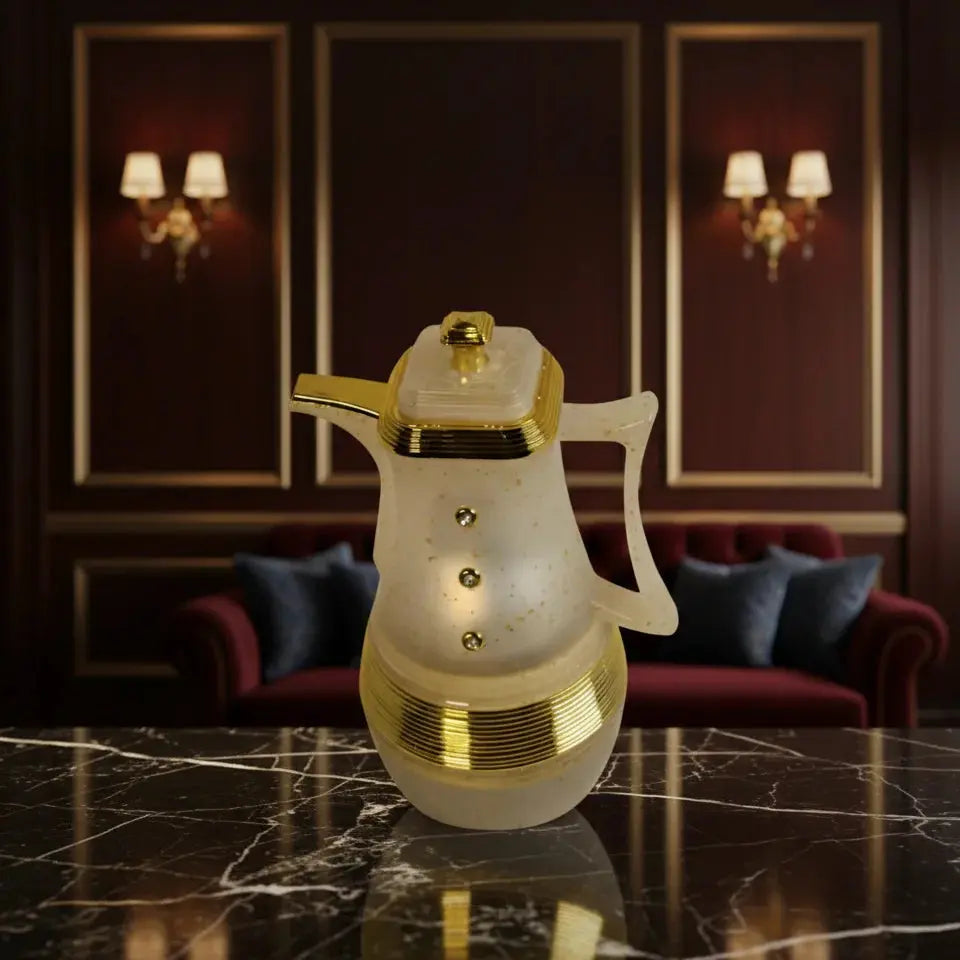 Luxury Vacuum Jug 1.0L – Marble & Gold Design Doha Qatar