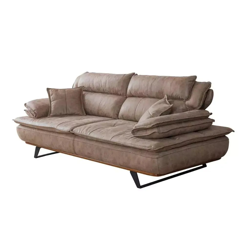 Luxury - Modern Sofa Set  -  Brown Couch 