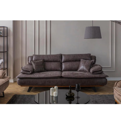 Luxury - Modern Sofa Set  - Dark Brown