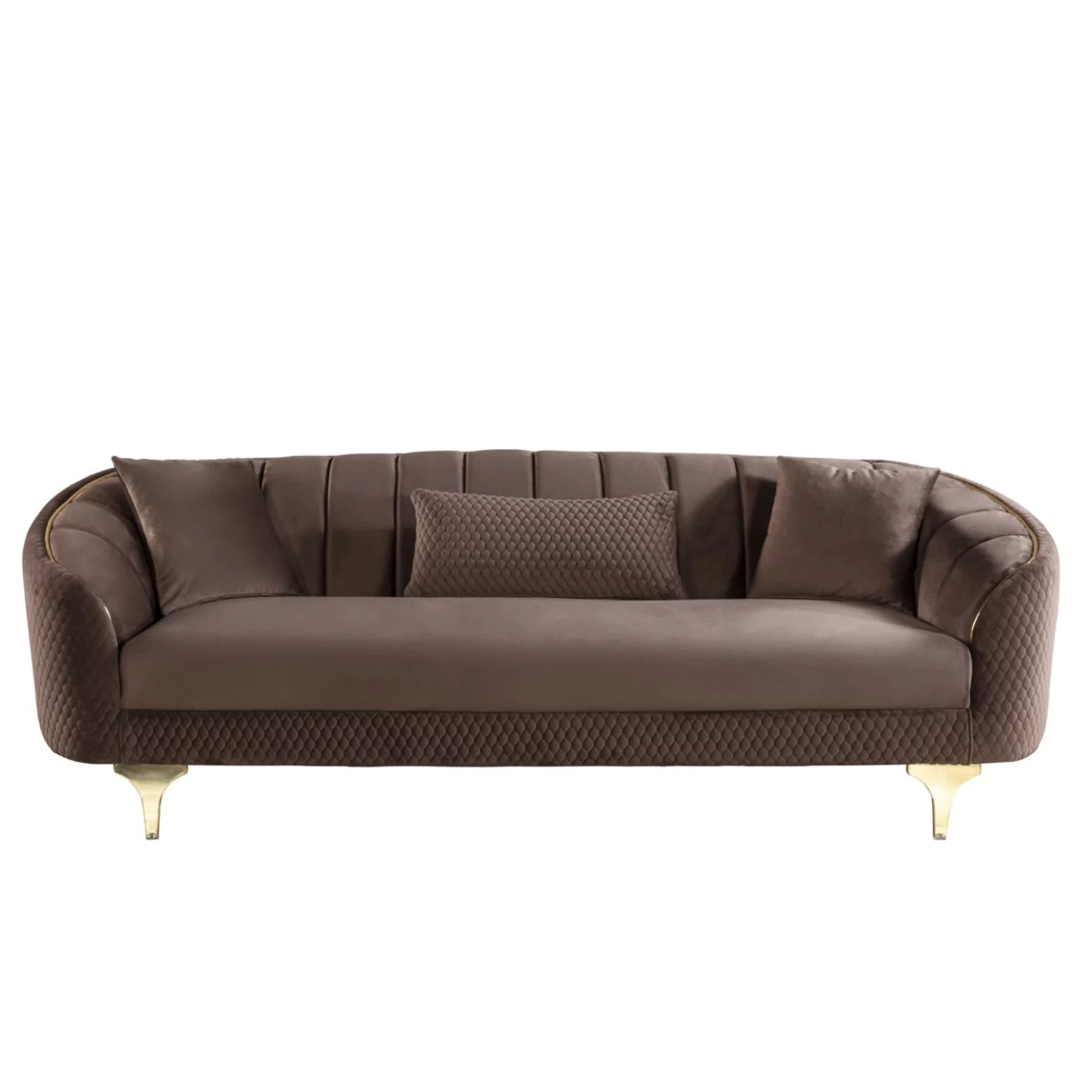 Luxury Sofa Set -  Brown Couch