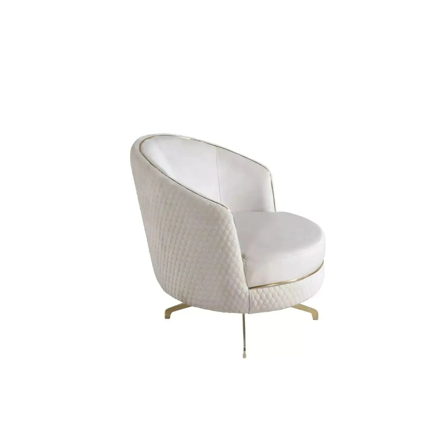 Luxury Sofa Set -  White Chair Side View