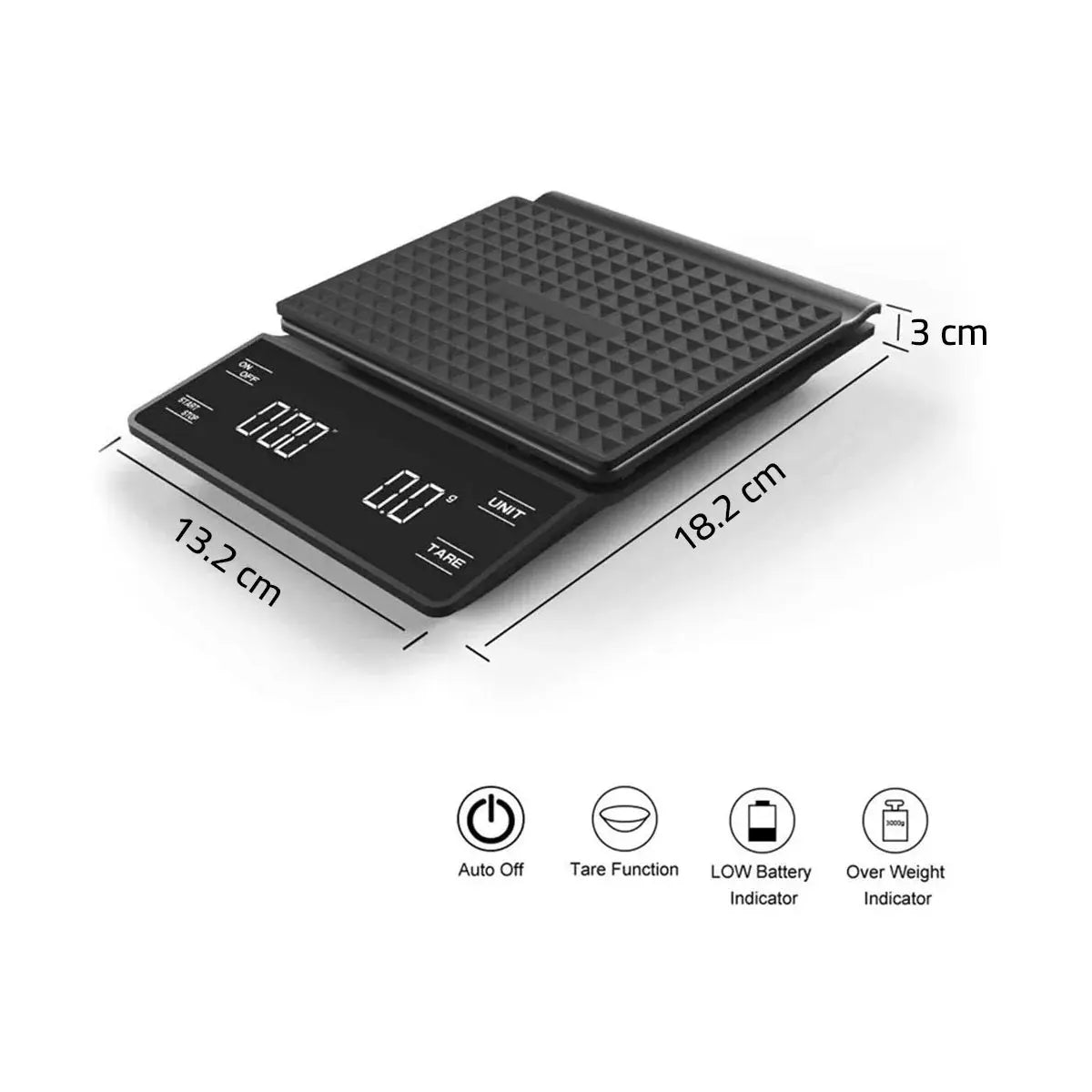 MACNOA Coffee Scale with Timer 3kg 0.1g Precision Digital Kitchen Scale MACNOA 