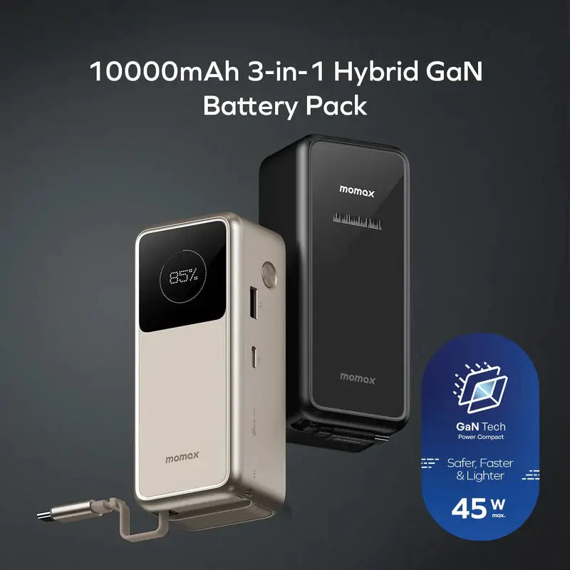 MOMAX 1-Pac⁺ 10000mAh 45W GaN Power Bank Qatar