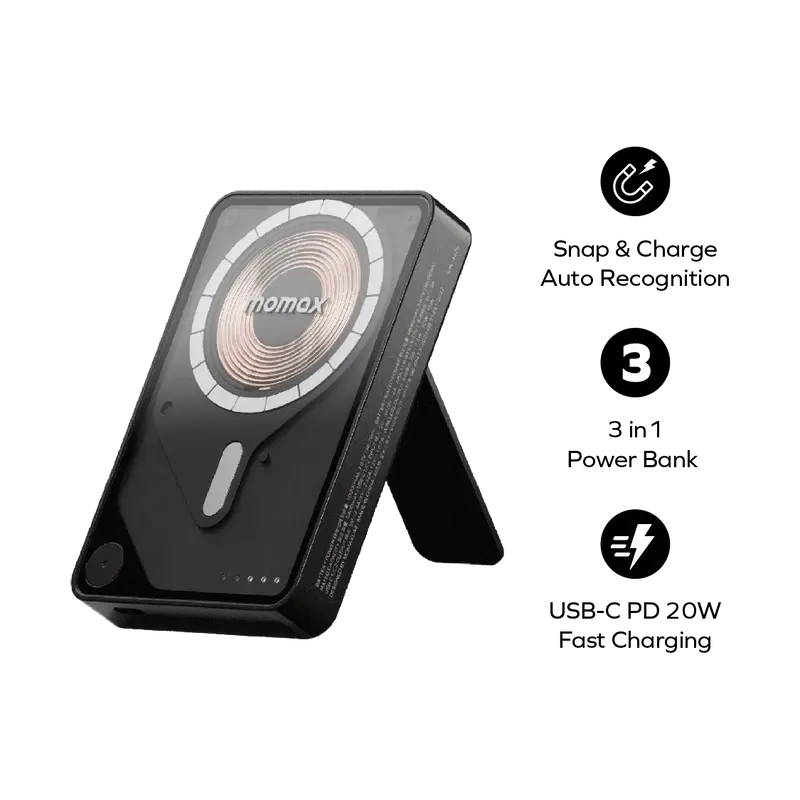 MOMAX 1-Power X Pro+ Magnetic Wireless Power Bank 10000mAh Scrollcart Qatar 
