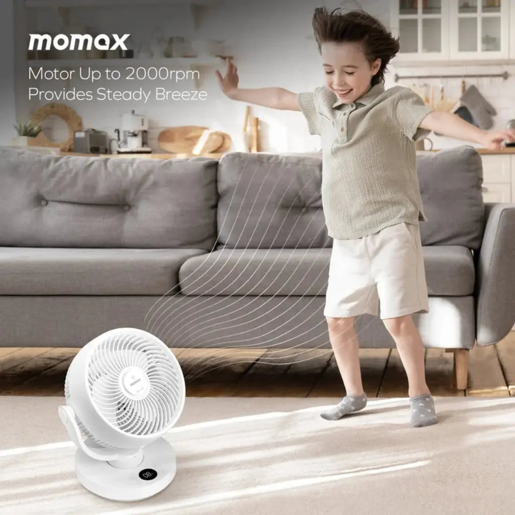 MOMAX Airoma 3D Air Circulation Diffuser Fan Scrollcart Qatar 