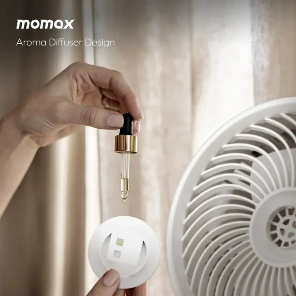 MOMAX Airoma 3D Air Circulation Diffuser Fan Scrollcart Qatar 
