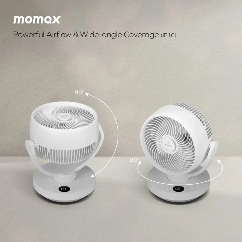 MOMAX Airoma 3D Air Circulation Diffuser Fan Scrollcart Qatar 