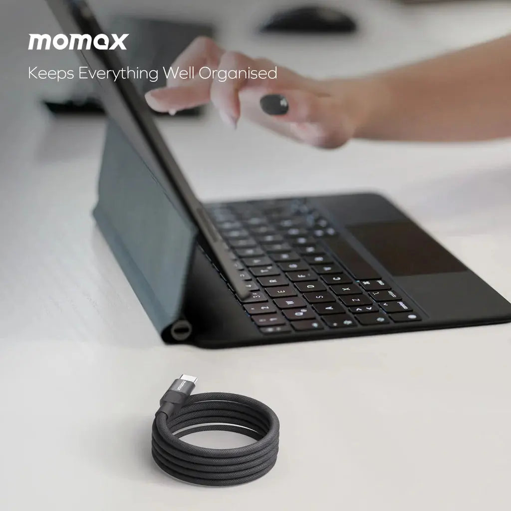 MOMAX Mag Link 66W USB-A to USB-C magnetic fast charging cable 1m in Doha Qatar