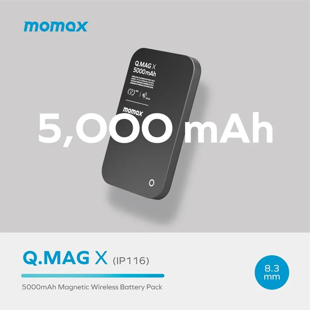 MOMAX Q.MAG X 5000mAh 15W Wireless Power Bank Qatar!