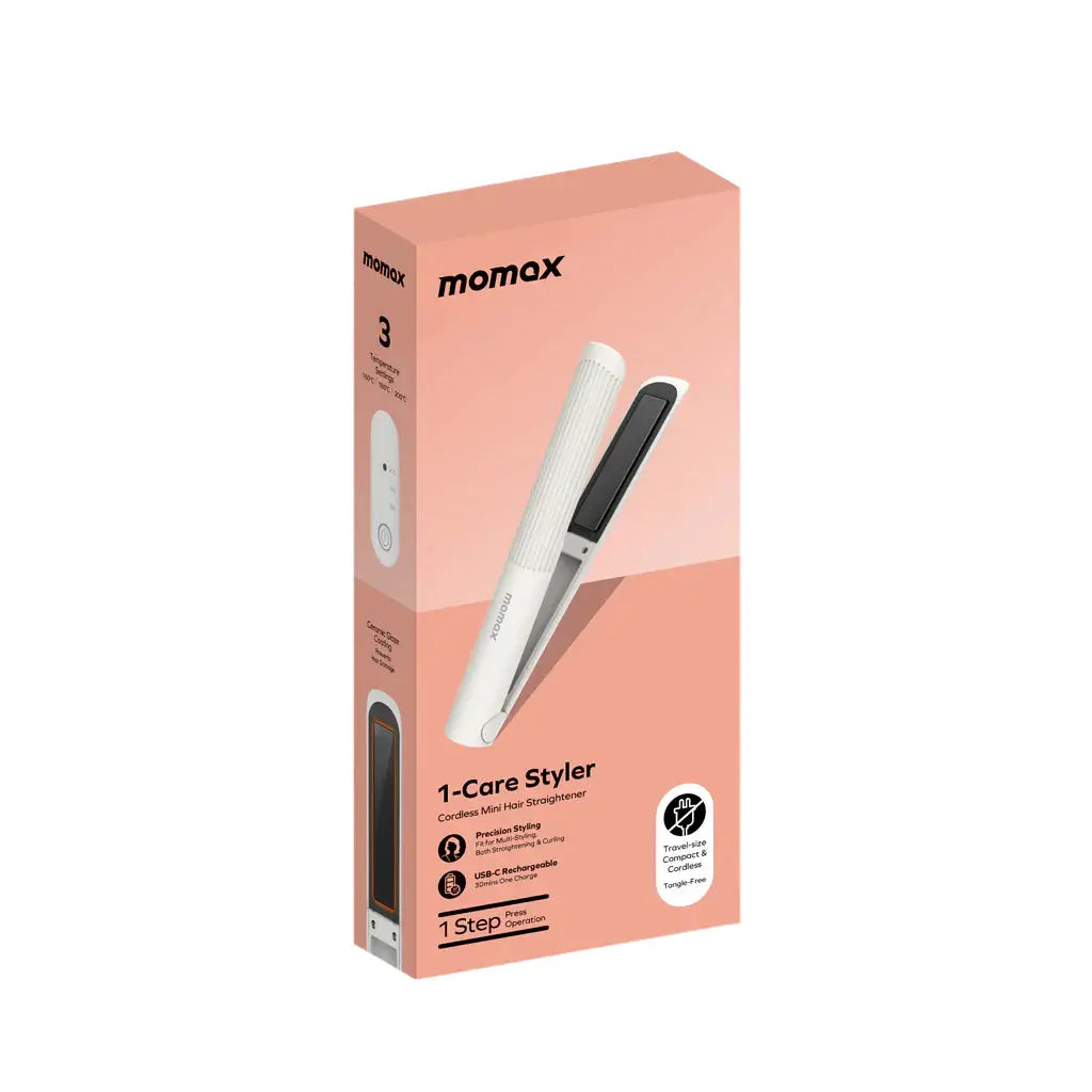 MOMAX 1-CARE Styler Cordless Mini Hair Straightener